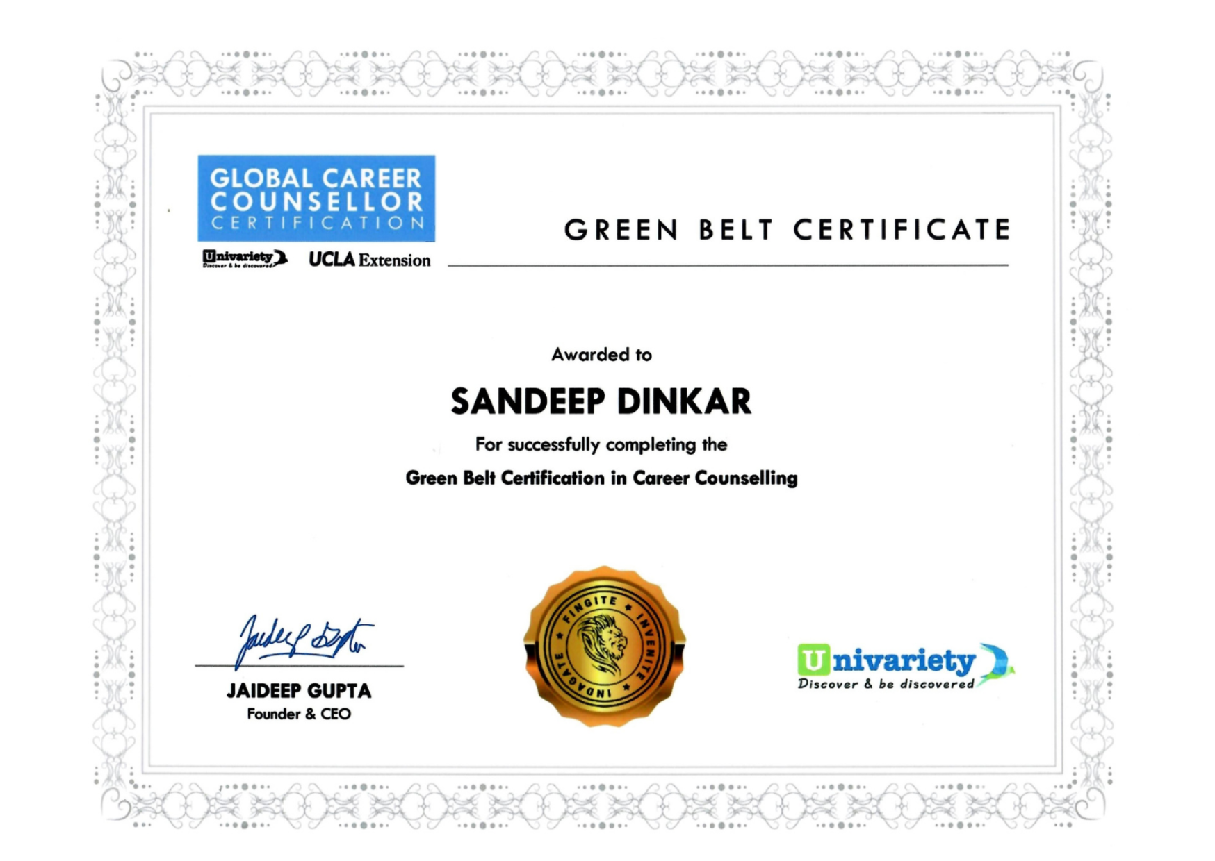 Global Career Counselor Certificate