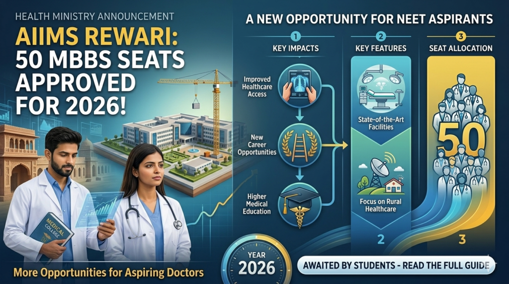 Health Ministry Approves AIIMS Rewari with 50 MBBS Seats from 2026 A New Opportunity for NEET Aspirants
