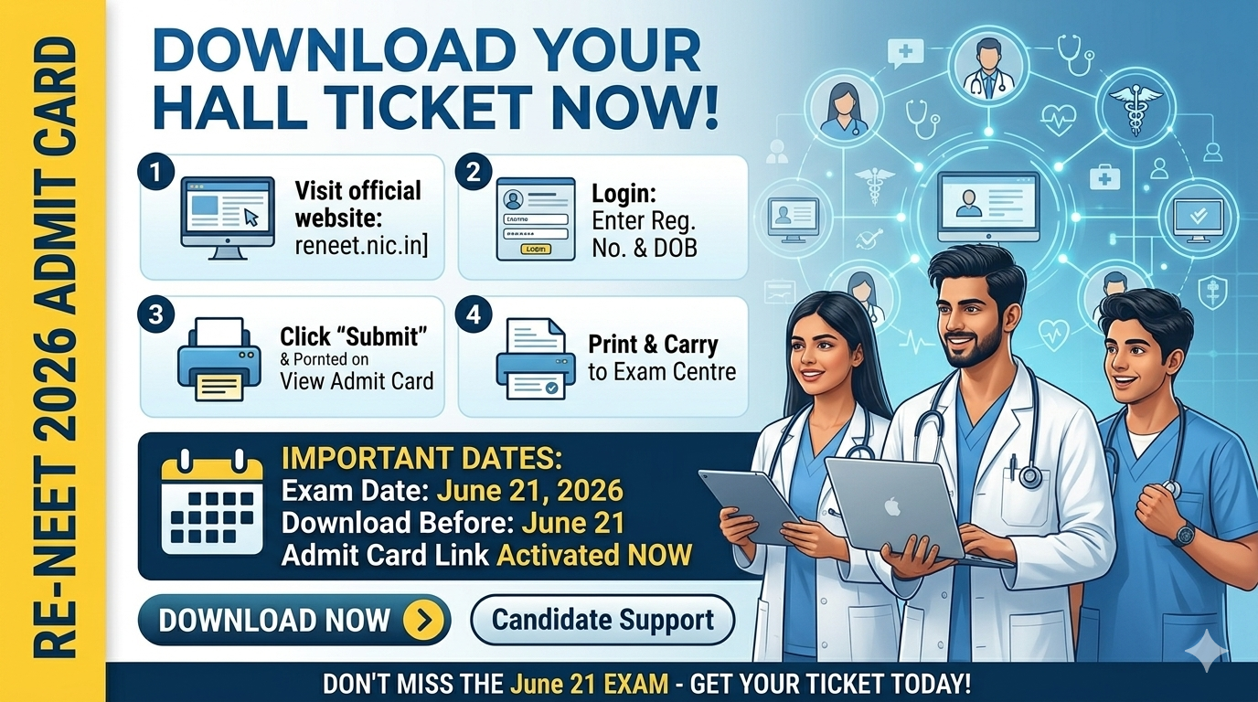 Re-NEET 2026 admit card and exam preparation
