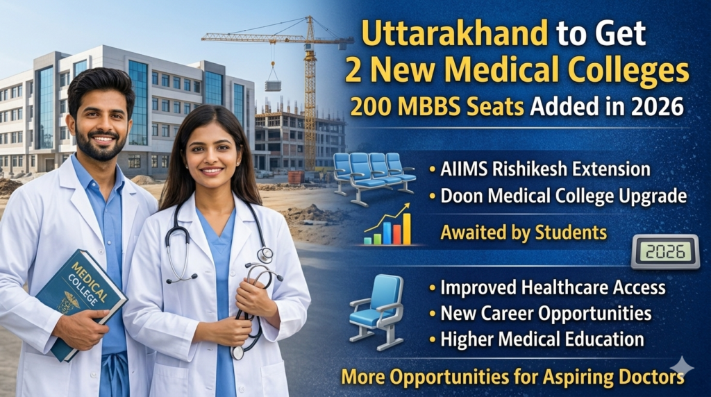 Uttarakhand to Get 2 New Medical Colleges 200 MBBS Seats Added in 2026