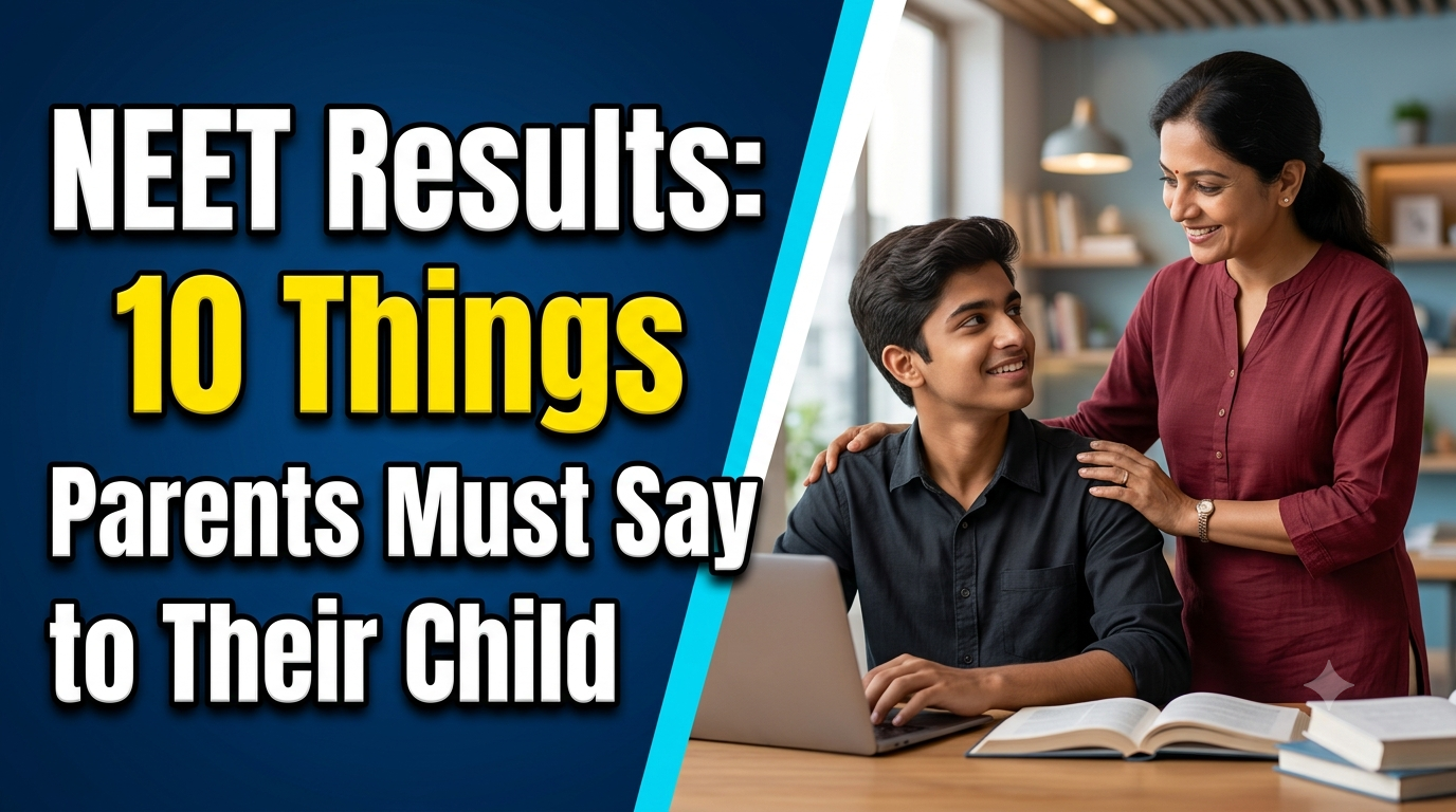 NEET results - parents supporting their child