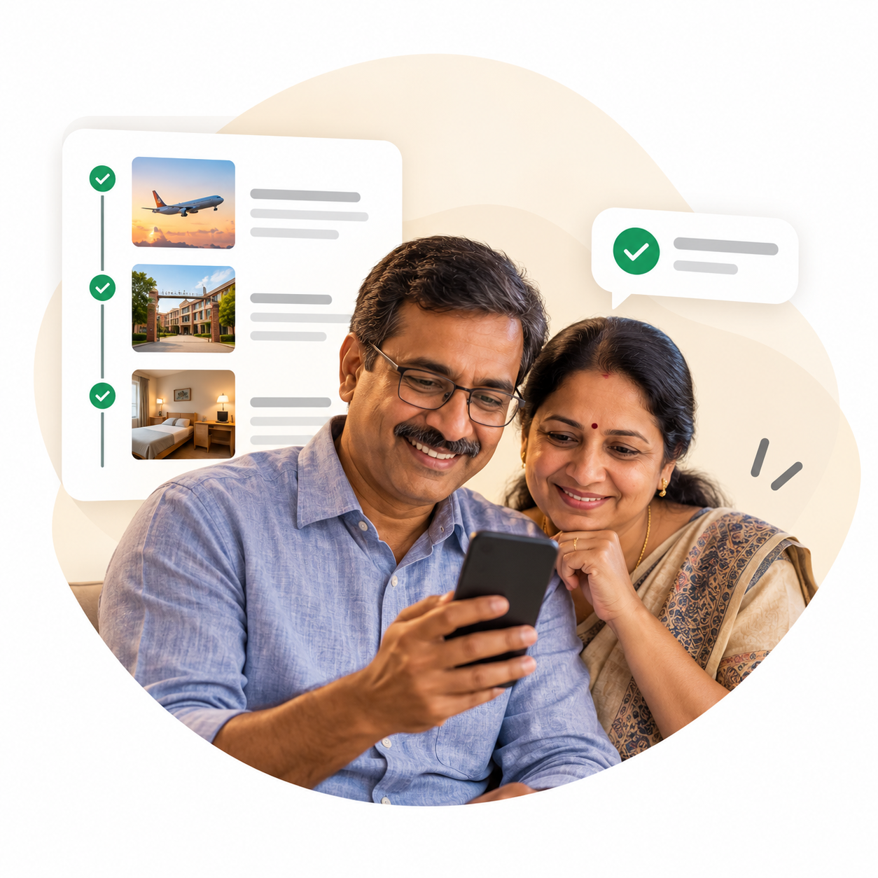 Parent updates on a phone